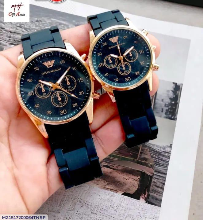 Midnight Gold Couple Watches – Timeless Bond Edition