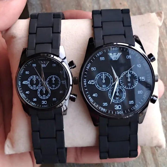 Midnight Gold Couple Watches – Timeless Bond Edition